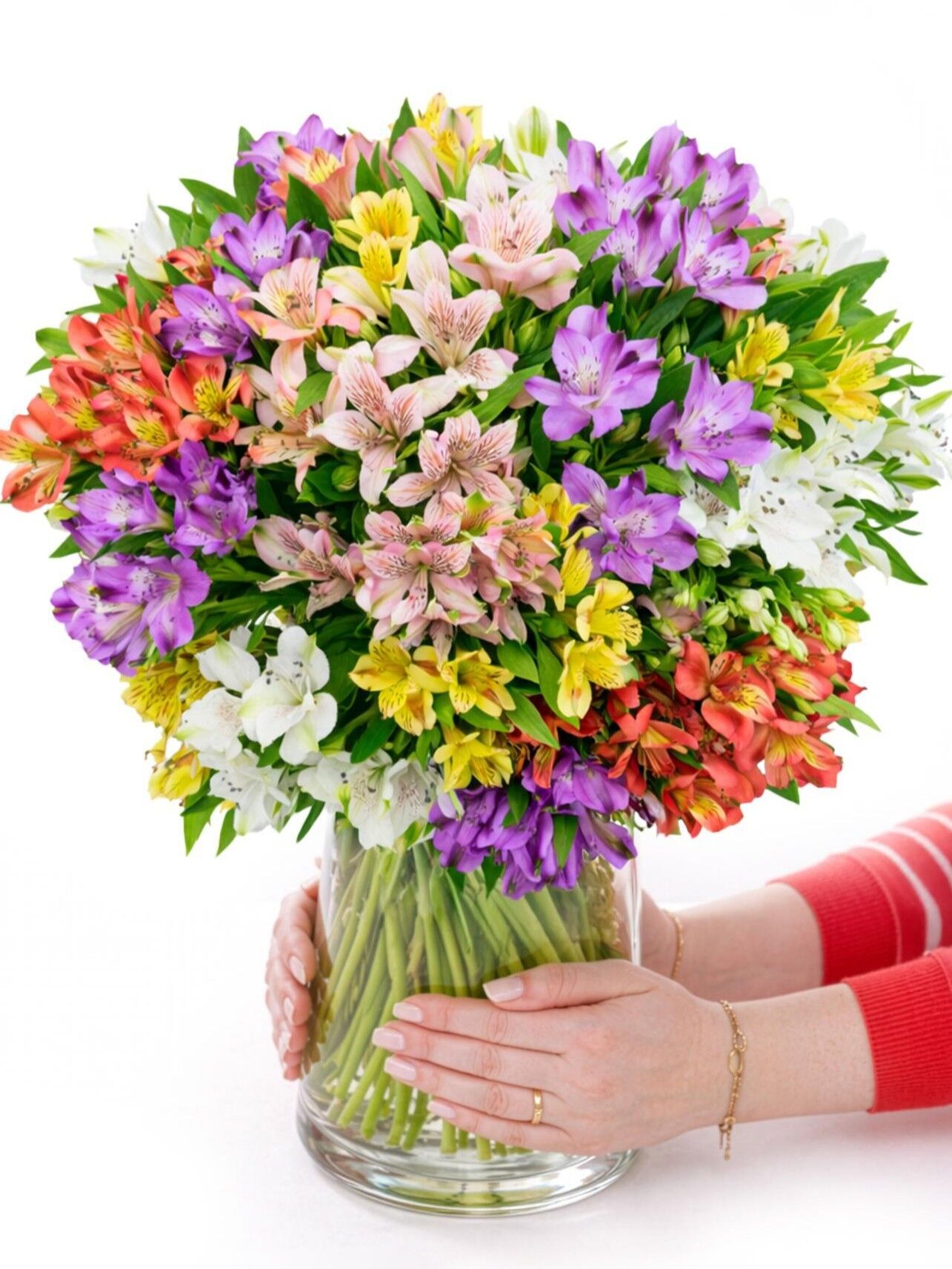 Blumenstrauss Farbtraum | Vasenfertig inkl. persönliche Grußkarte | Geschenk zum Muttertag - frische Blumen | Blumenversand von BLOOMY DAYS