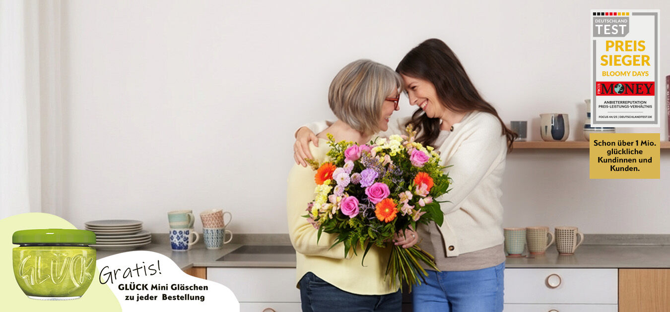 Blumenstrauß, Frische Blumen, Geschenk, Küche, zwei Personen