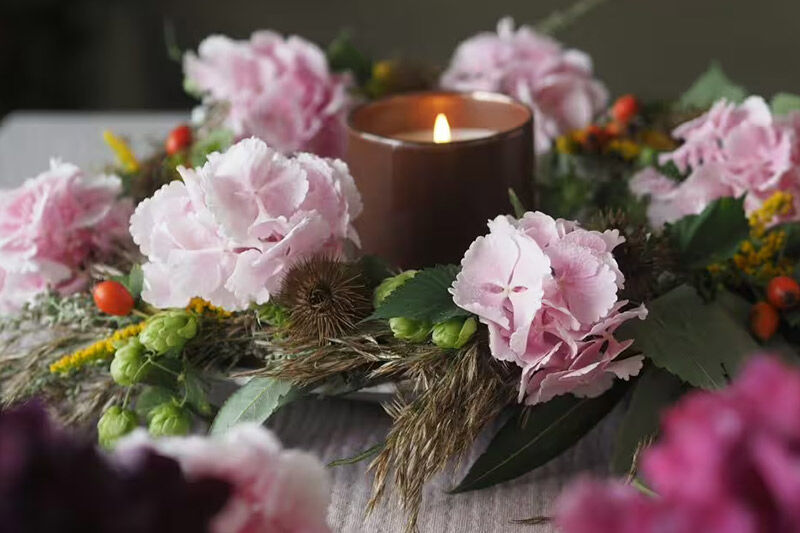 Kerze, Blume, Pflanze, Rose