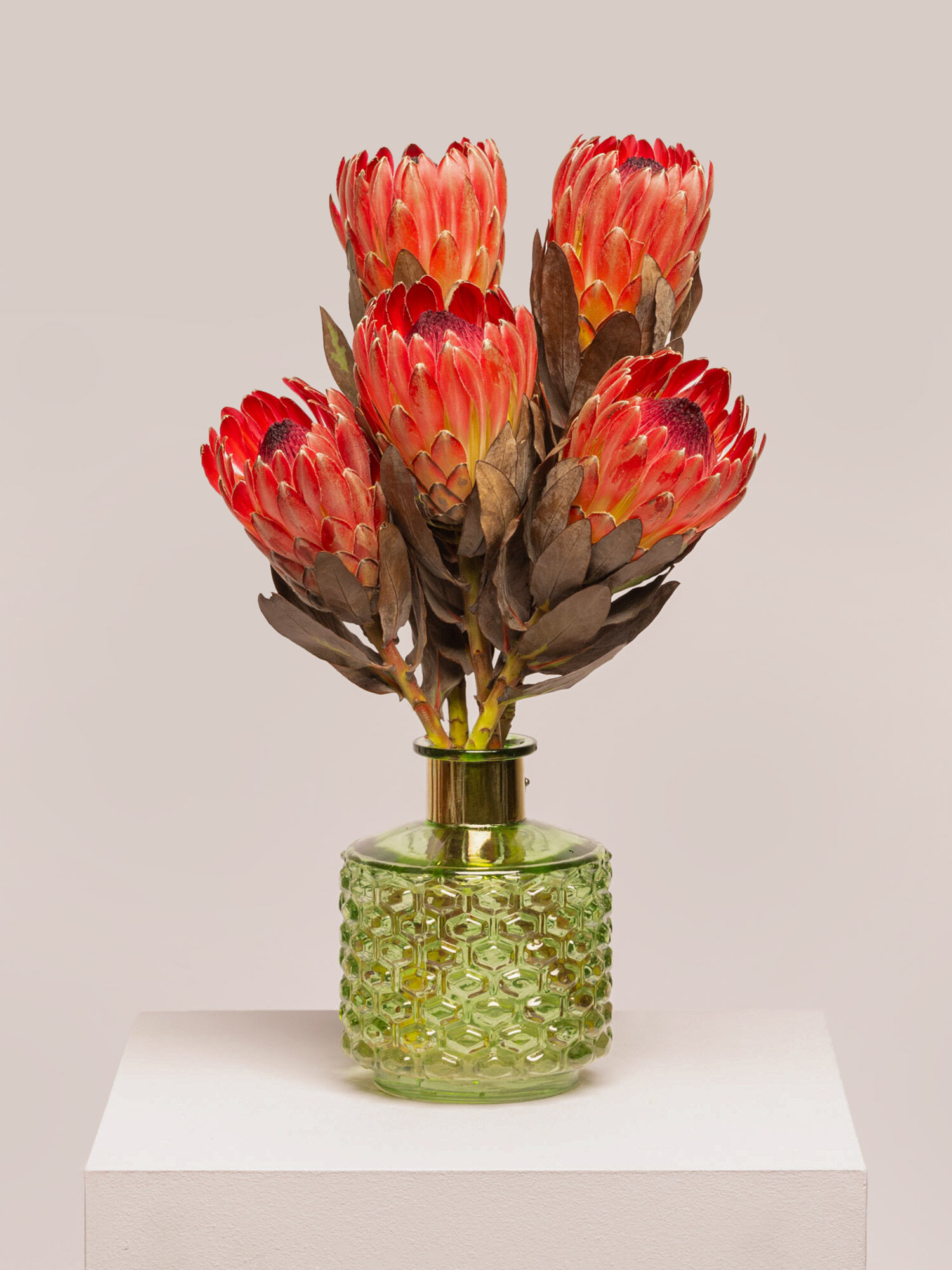 Blumen-Arrangement, Pflanze, Blumenstrauß, Glas, Töpferei