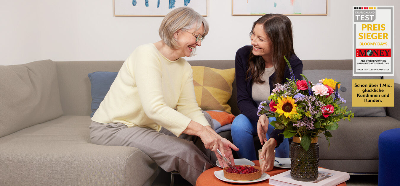 gruppe, Couch, Wohnzimmer, Kuchen, Blumen