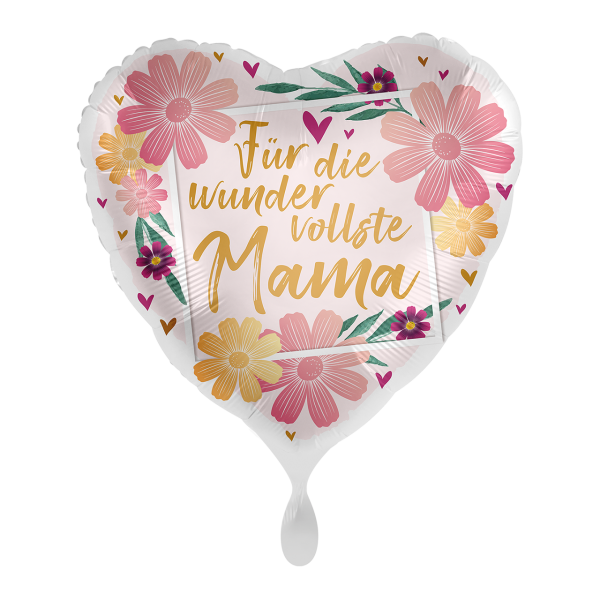 Ballong, Herzform, Blumen, Geschenk, Muttertag