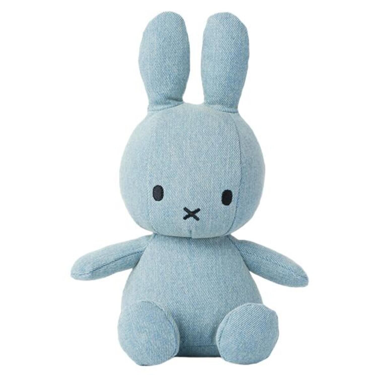 Plüsch, Hase, Stoff, Denim, Blau