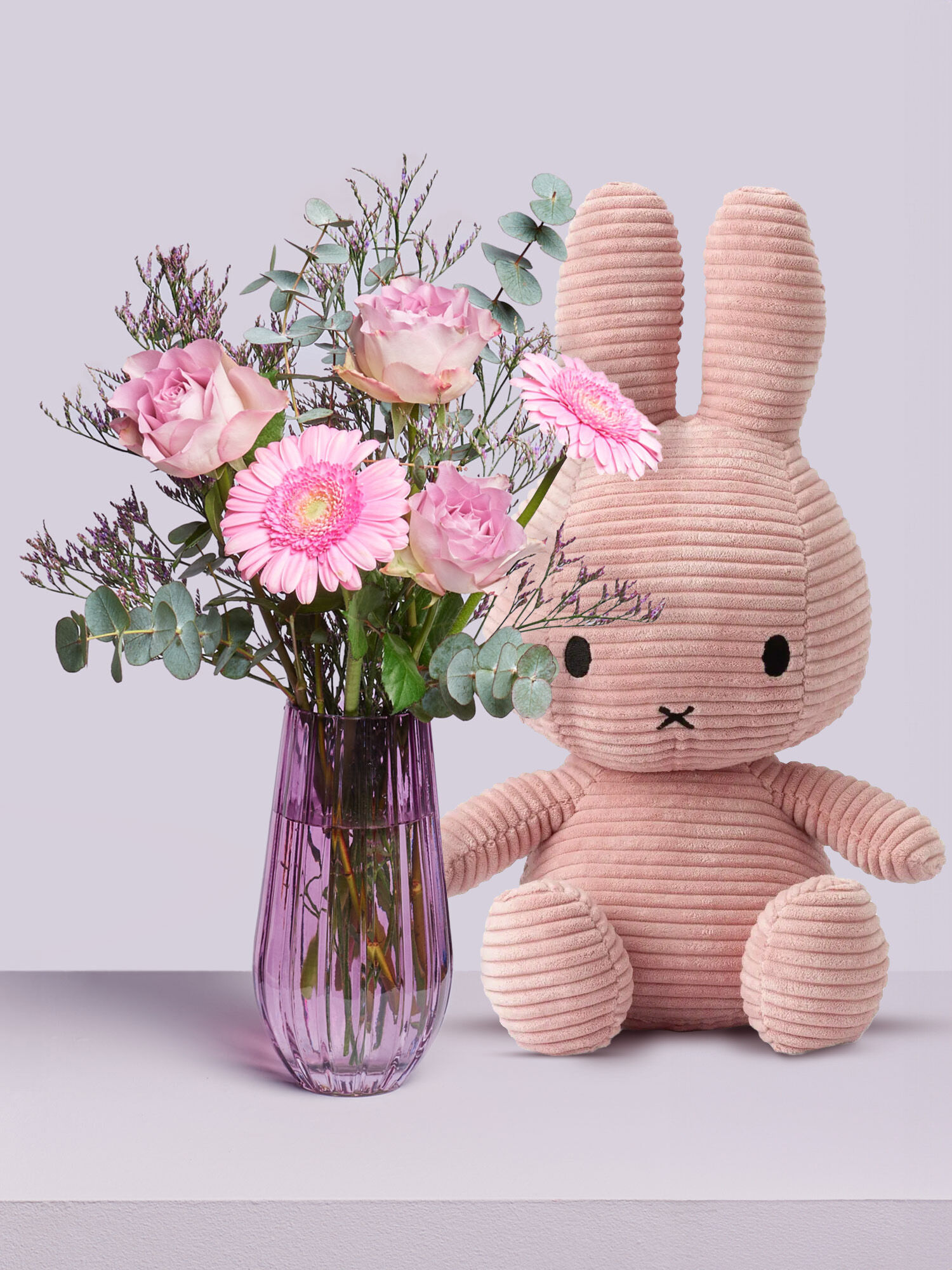 Hasenzeit Blume, Blumen-Arrangement, Blumenstrauß, Töpferei, Rose