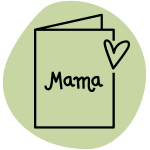 Karte, Notiz, Mama, Grün, Herz, Lesezeichen