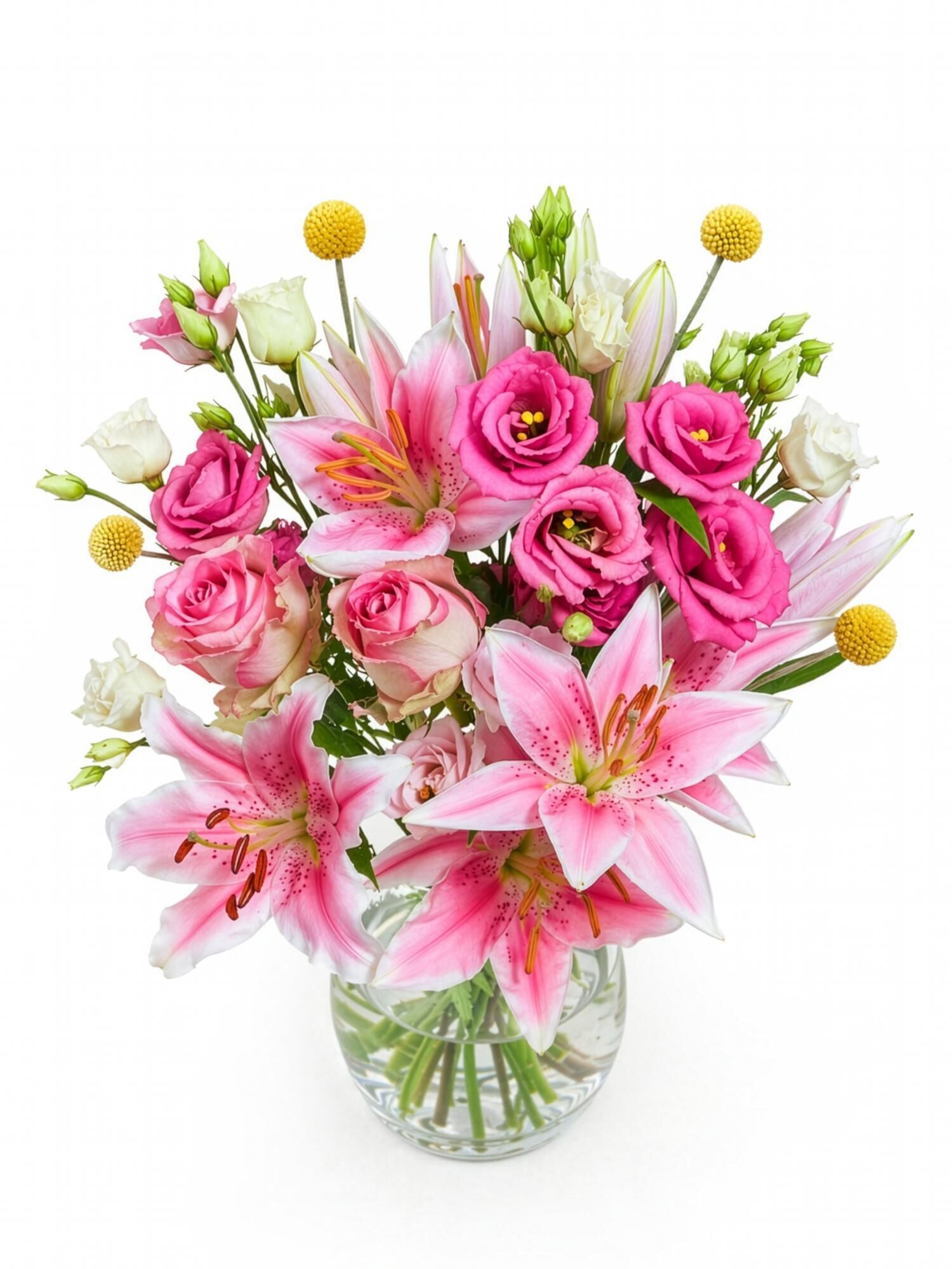 Blumen zum Geburtstag verschicken | Blumenstrauss Happy Birthday | Vasenfertig inkl. persönliche Grußkarte | Geschenk zum Muttertag - frische Blumen |