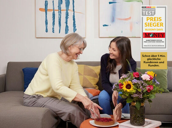 Couch, Sofa, Wohnzimmer, Blumen, Kuchen