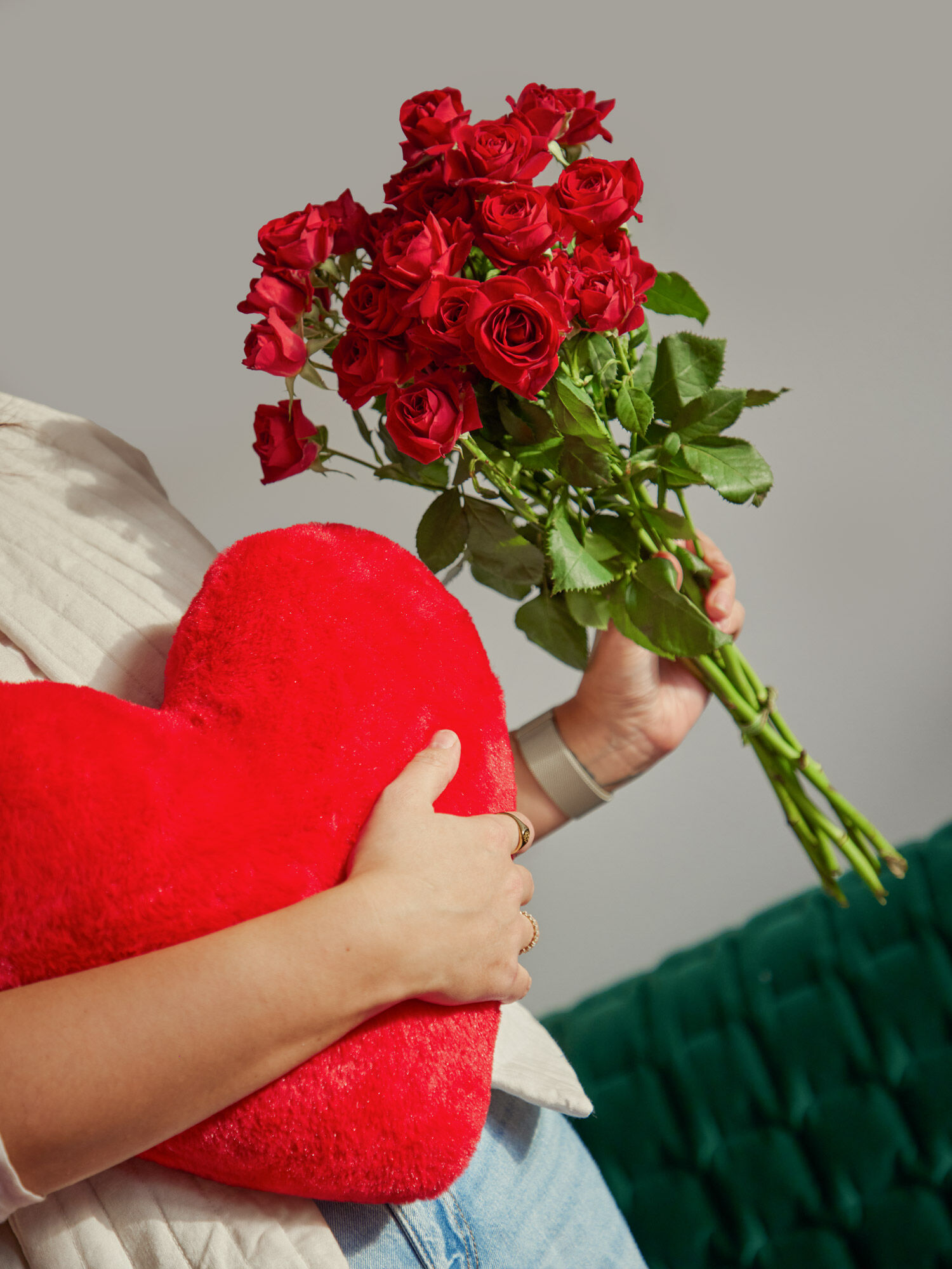 Blume, Rose, Blumenstrauß, Symbol, Person