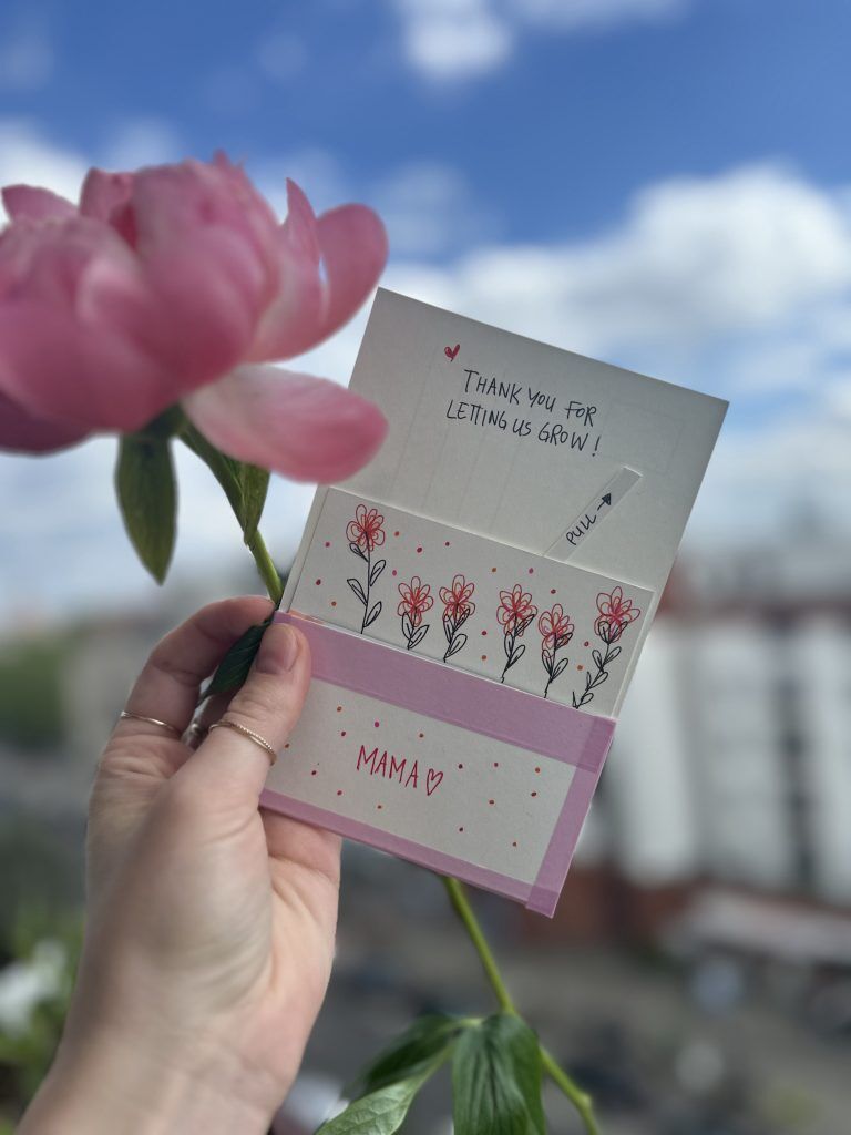 Muttertagskarte mit Gutschein Bsp. 1