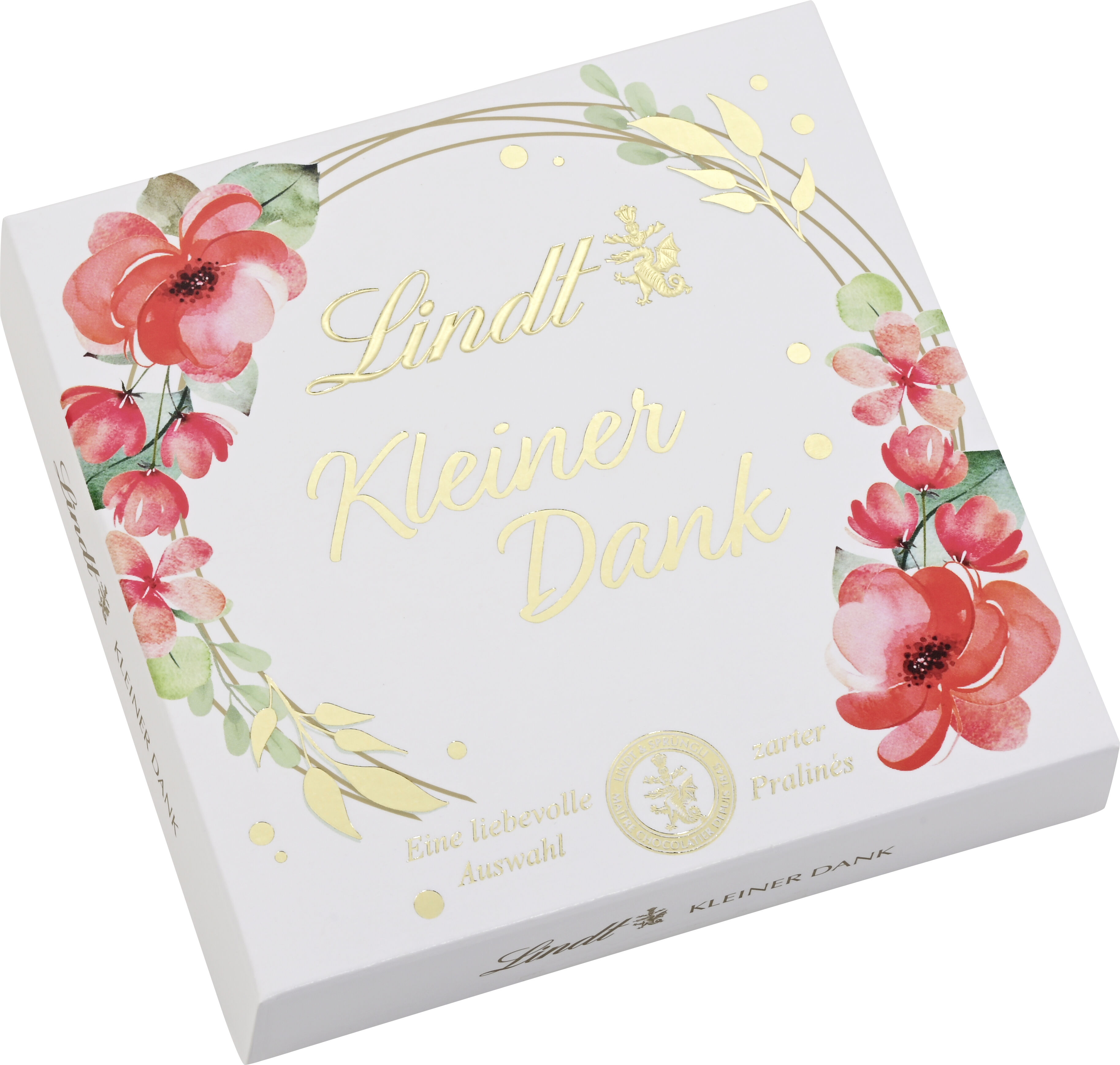 Schokolade, Pralinen, Schachtel, Gold, Blumen