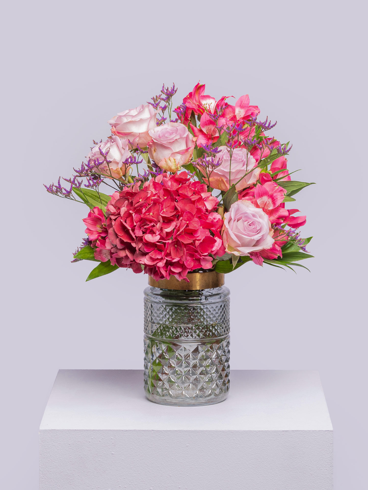 Pink Autumn Blume, Blumen-Arrangement, Blumenstrauß, Rose, Florales Design