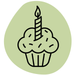 Kuchen, Cupcake mit Kerze, Dessert, Nahrungsmittel, Backwaren