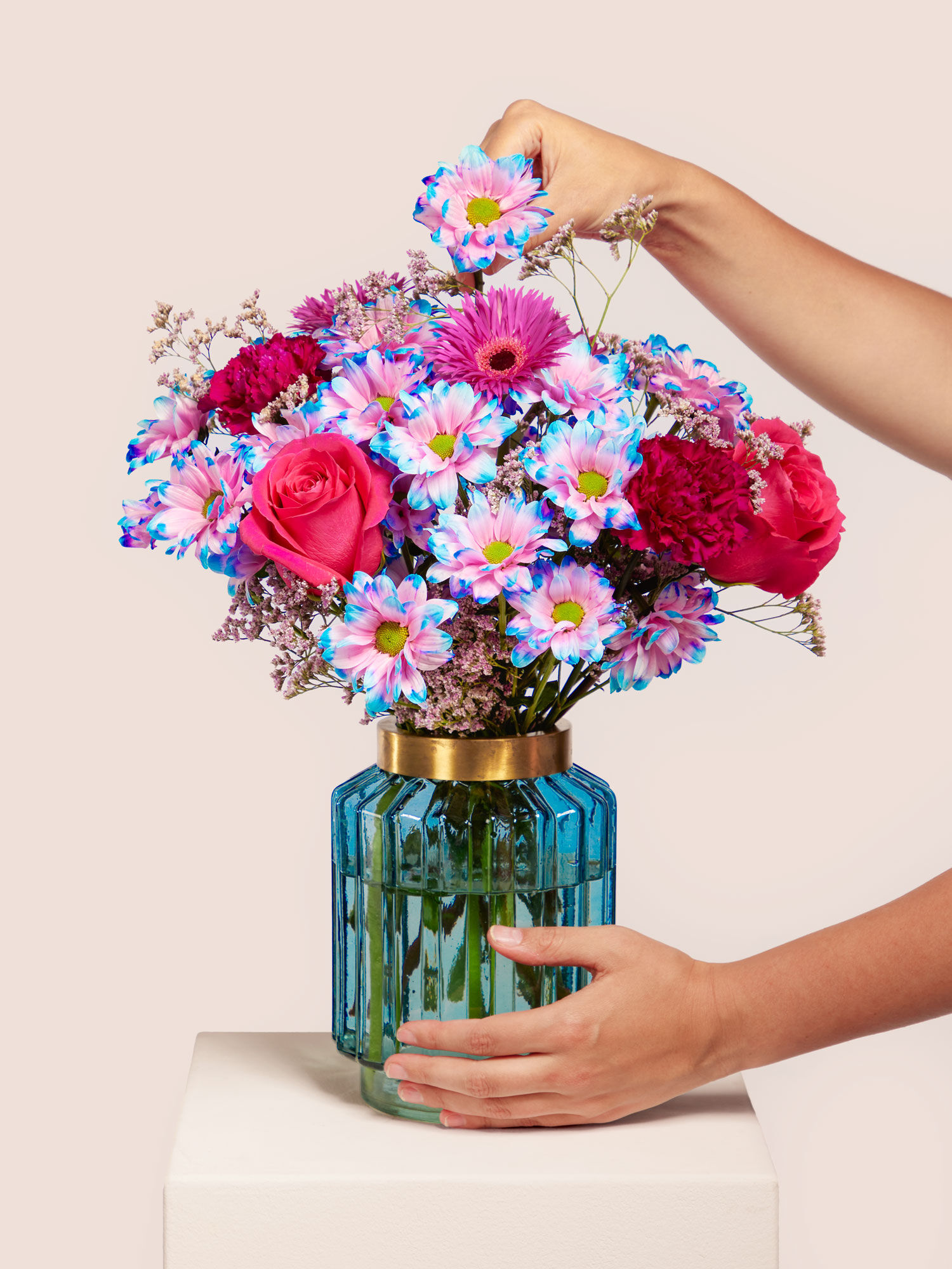 Blume, Blumen-Arrangement, Blumenstrauß, Glas, Florales Design