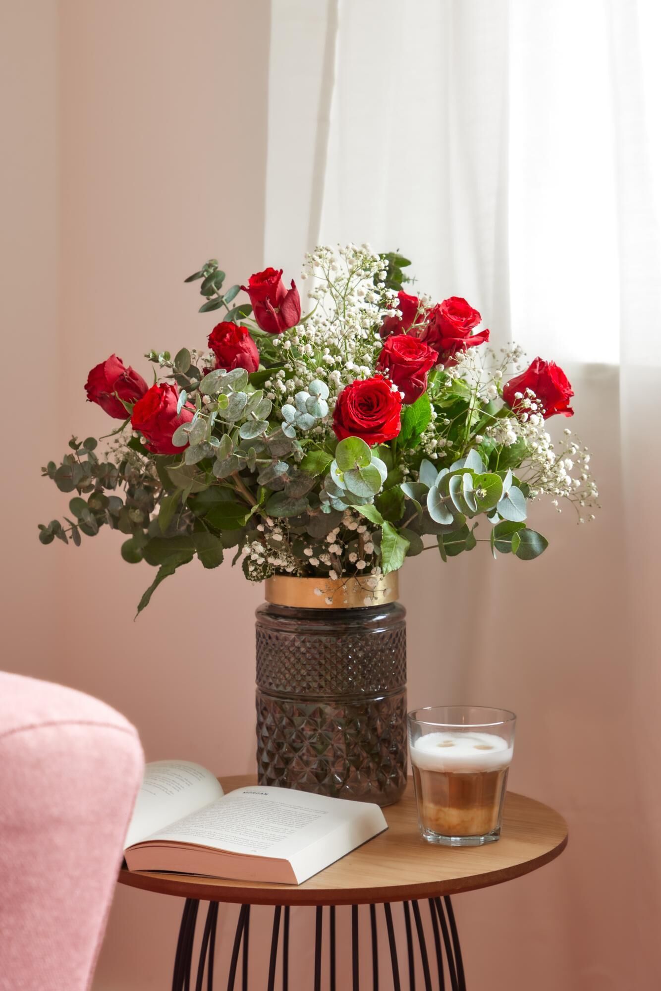 Blume, Blumen-Arrangement, Rose, Blumenstrauß, Topfpflanze