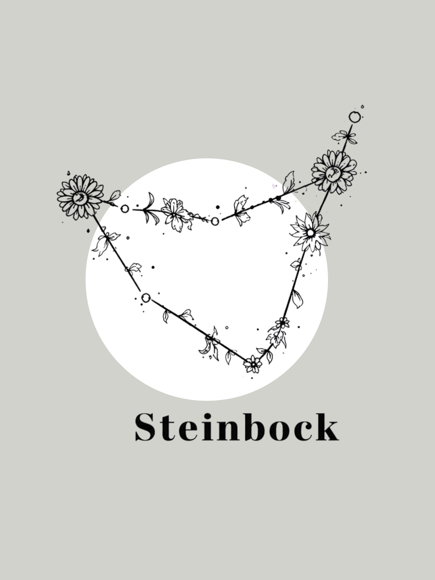 kette, blumen, herz, linienzeichnung, schwarzsilhouette