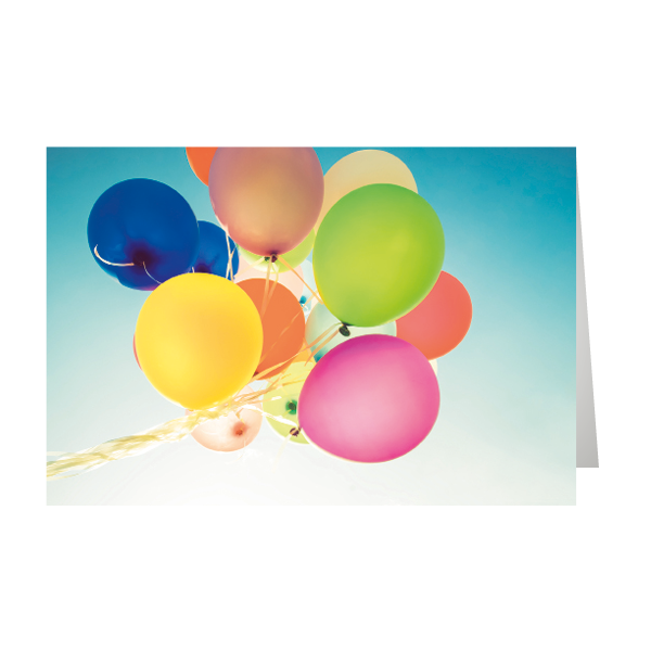 Karte "Bunte Ballons" Ballon