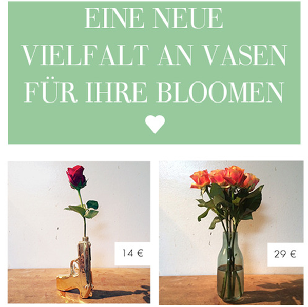 Neue Vasen für Ihre BLOOMEN