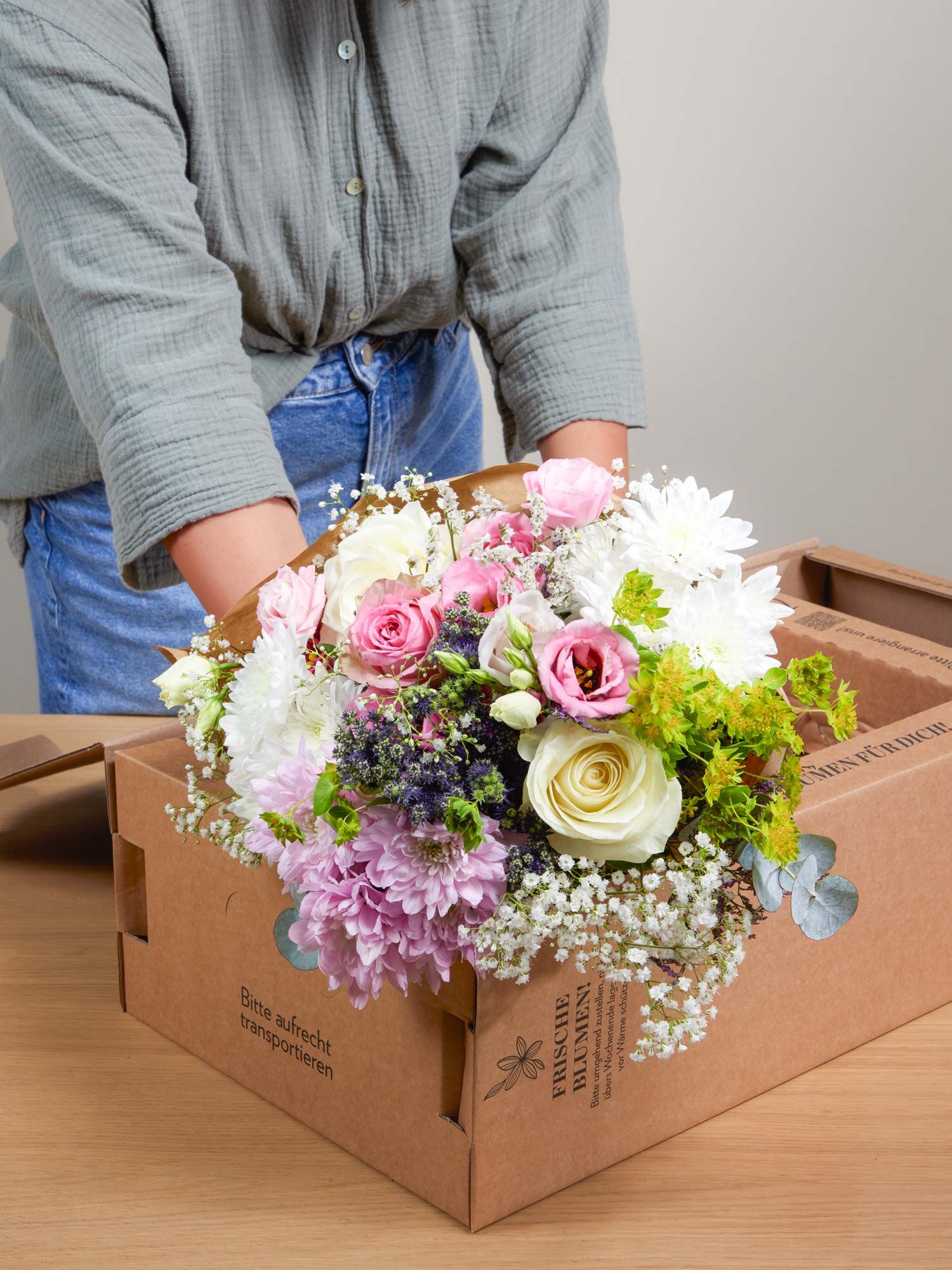 Schön, dass es Dich gibt Blume, Blumen-Arrangement, Blumenstrauß, Muster, Rose