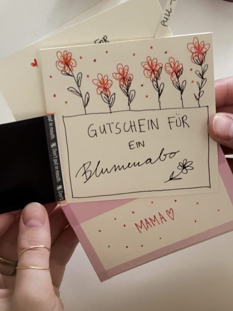 Muttertagskarte mit Gutschein Bsp. 2