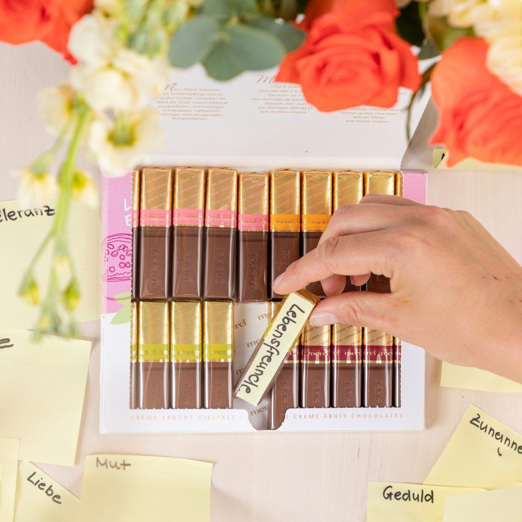 Schokoriegel zurück in die Packung