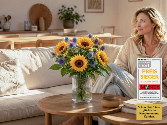 Sonnenblumen, Blumenstrauß, Glasvase, Wohnzimmer, Wohnkultur