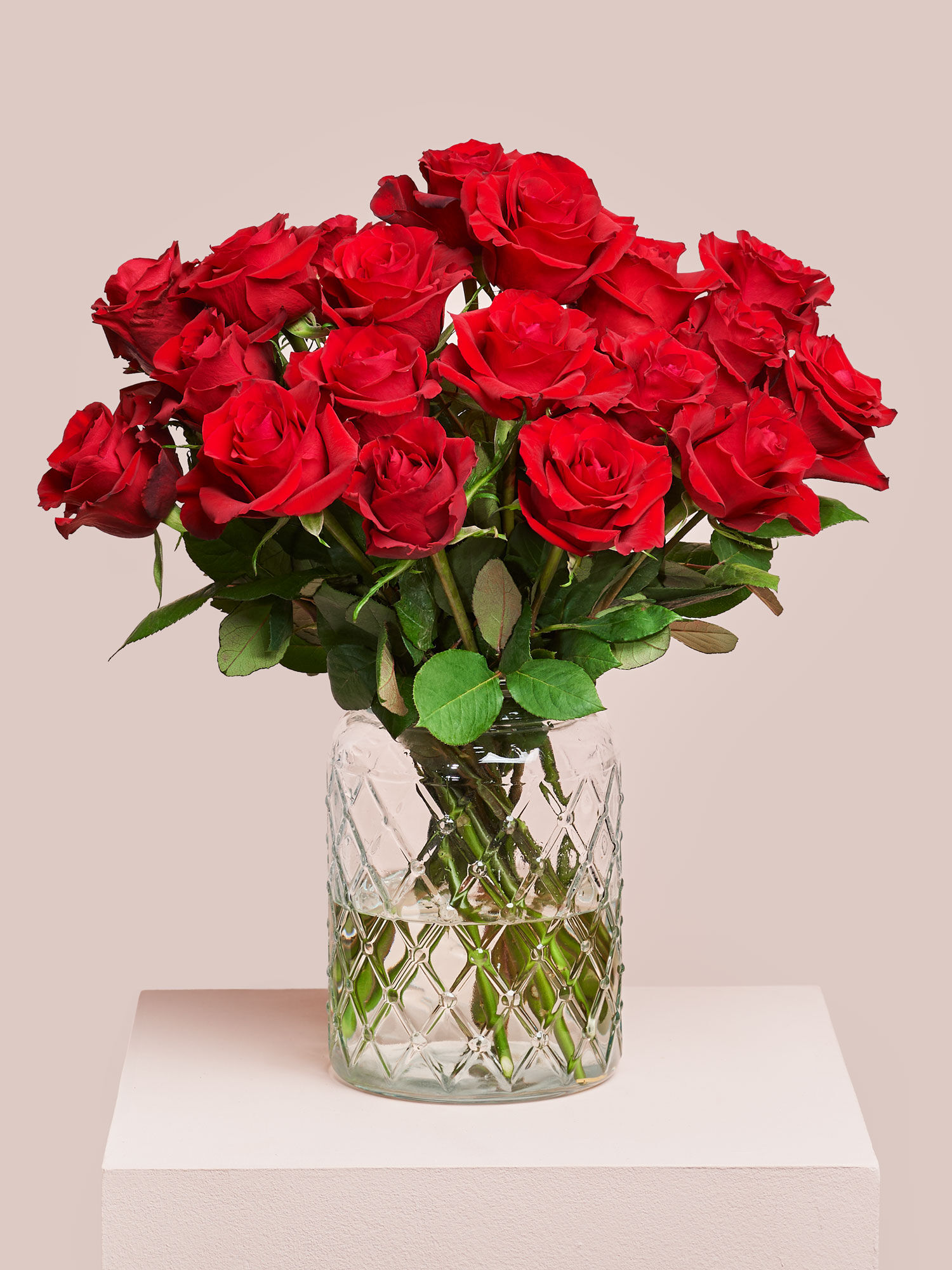 Einfach Liebe Blume, Rose, Blumen-Arrangement, Blumenstrauß, Glas