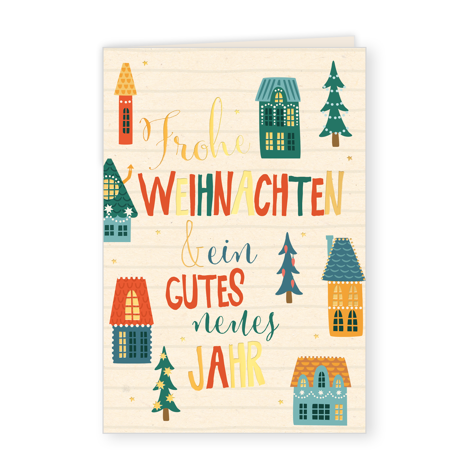 Karte "Frohe Weihnachten & gutes neues Jahr"