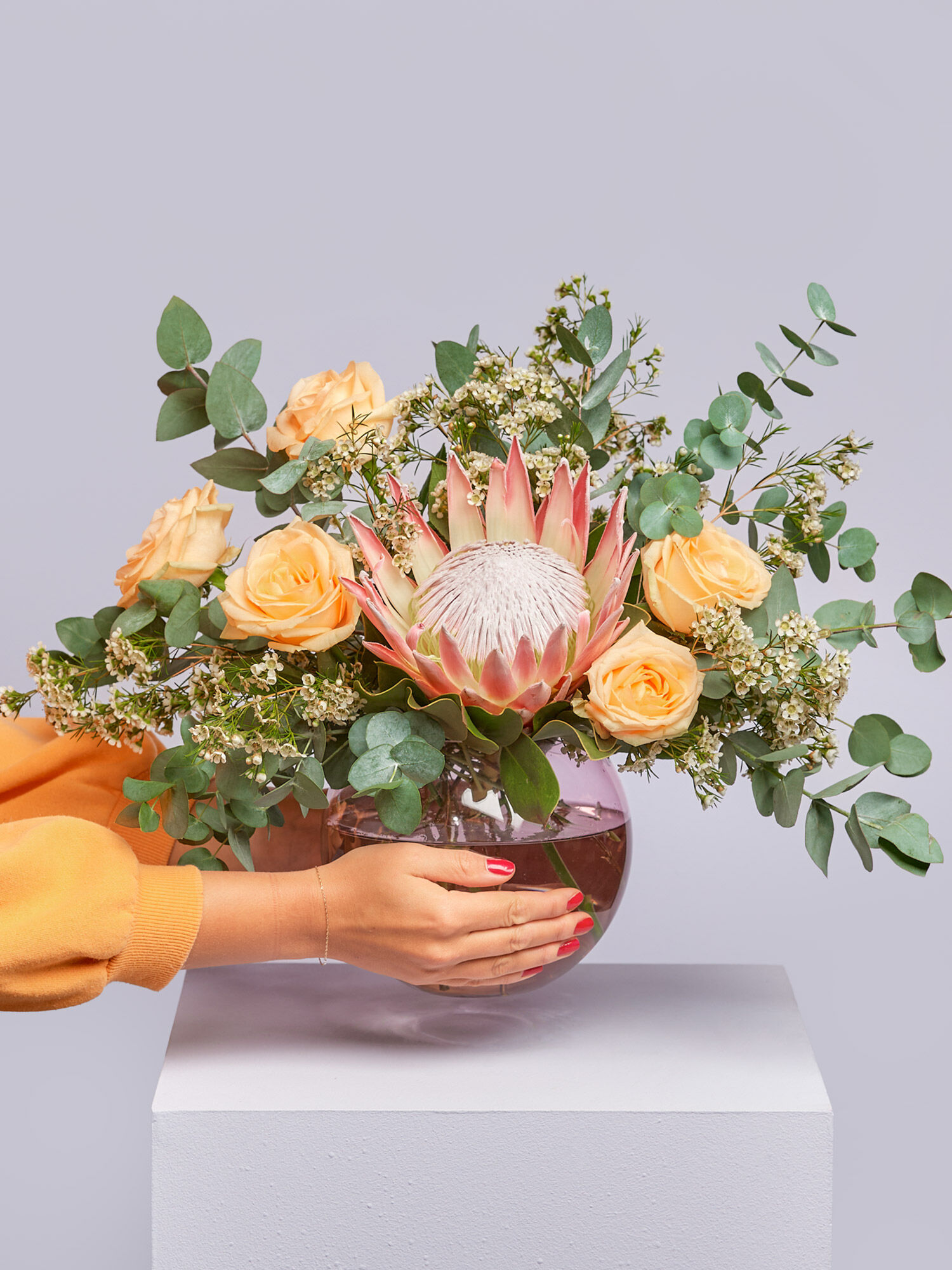 Blume, Blumen-Arrangement, Blumenstrauß, Rose, Florales Design