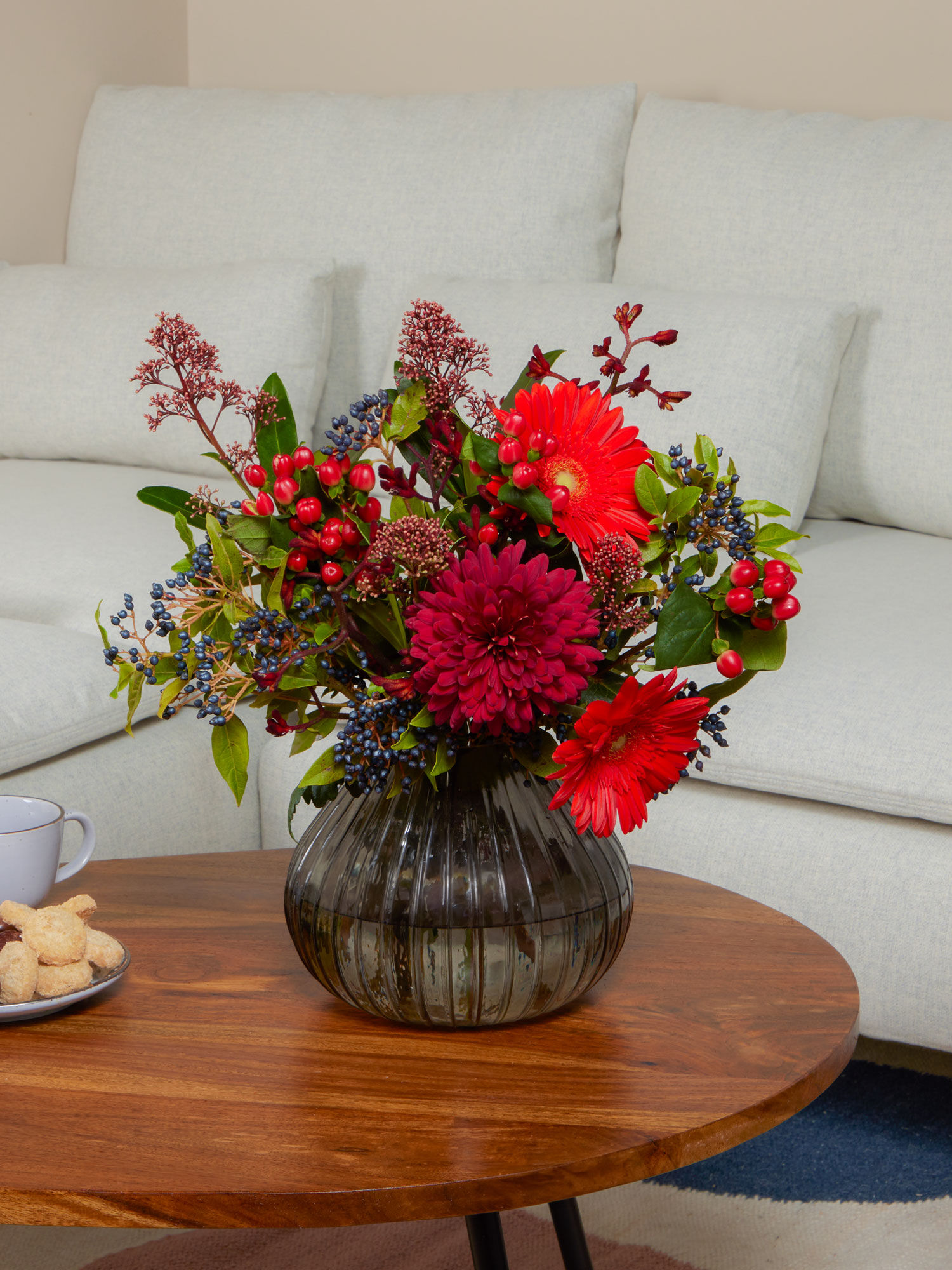 Blume, Blumen-Arrangement, Blumenstrauß, Tabelle, Ikebana