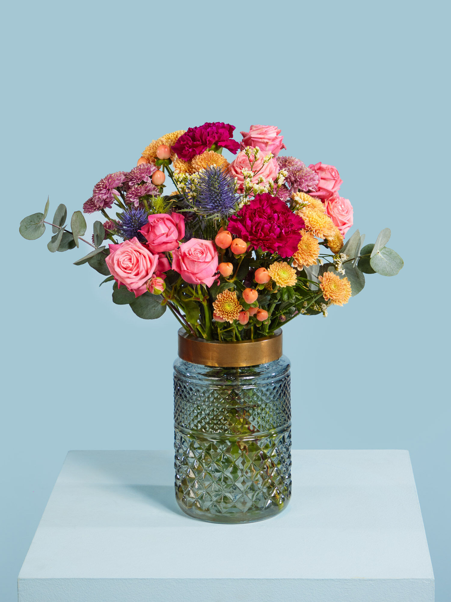 Gute-Laune-Gruß Blume, Blumen-Arrangement, Rose, Blumenstrauß, Florales Design, Blume, Blumen-Arrangement, Blumenstrauß, Glas, Rose, Blume, Blumen-Arrangement, Blumenstrauß, Glas, Rose