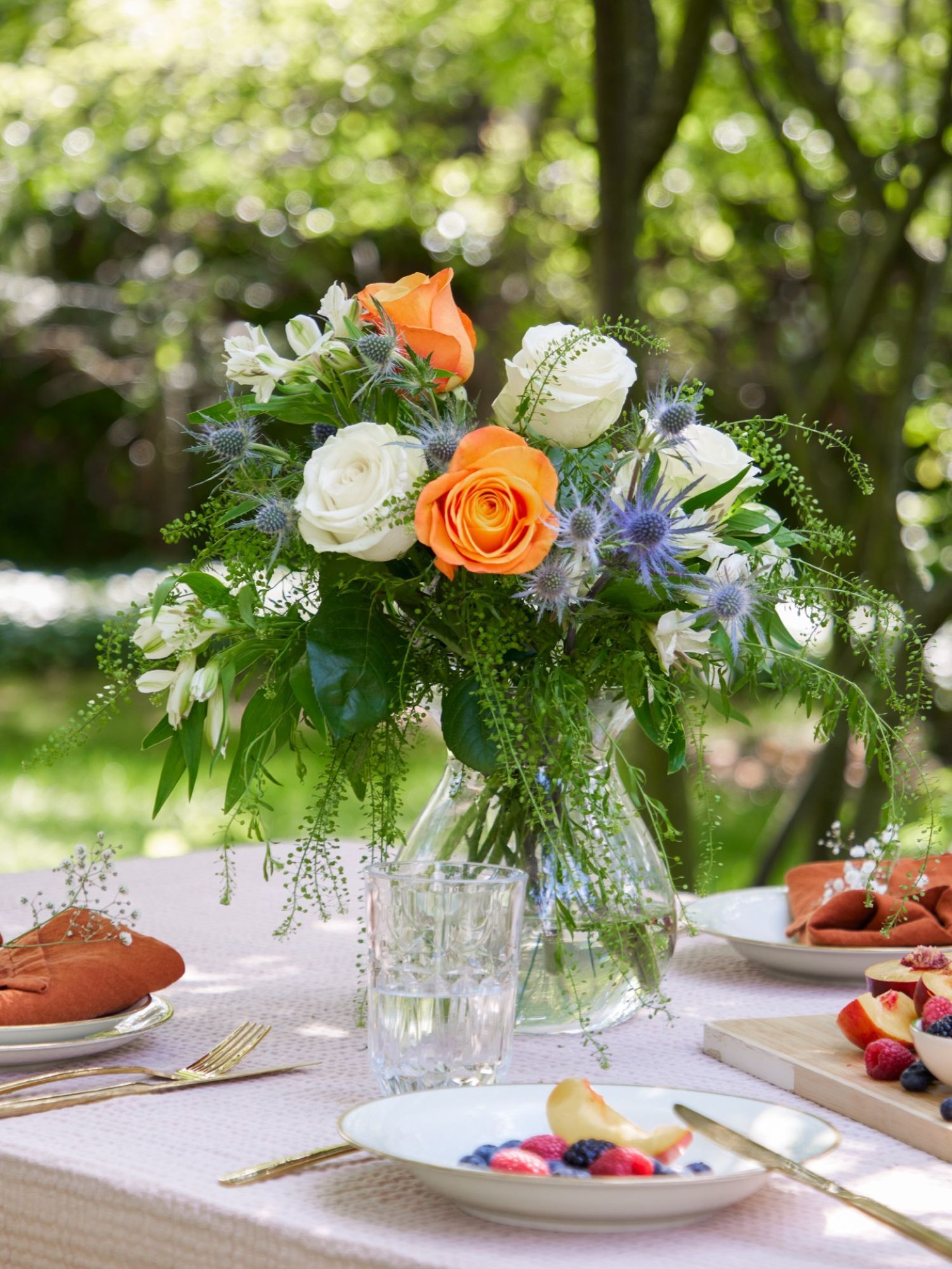 Blume, Blumen-Arrangement, Rose, Blumenstrauß, Tabelle