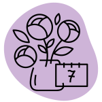 Pflanze, Topf, Blumenstrauß, Topfpflanze, Kalendergrafik