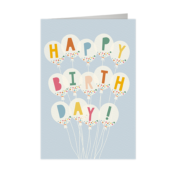 Karte "Happy Birthday!" Briefumschlag, Grußkarte, Post, Text