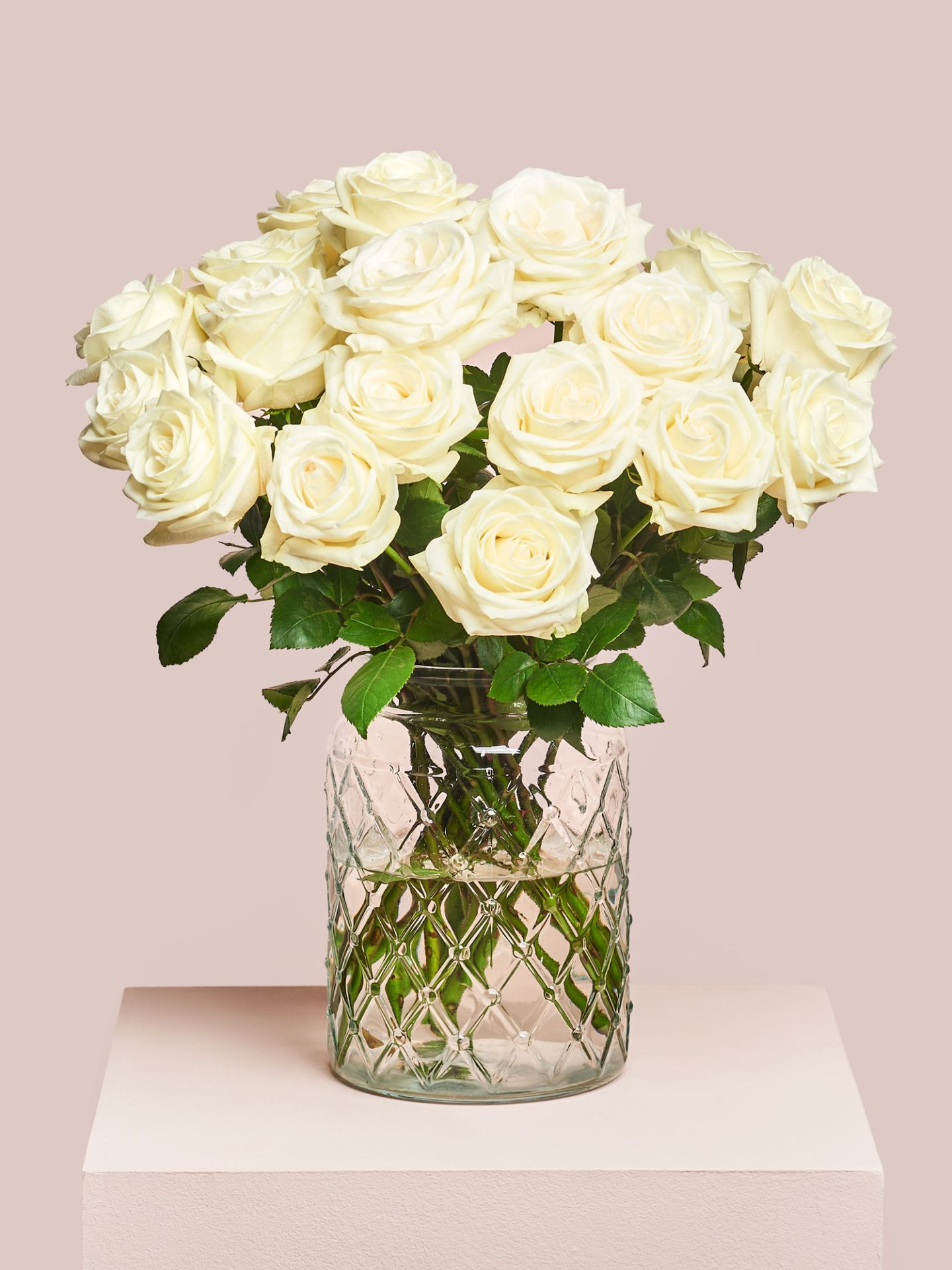 Für immer im Herzen - 20 weiße Rosen